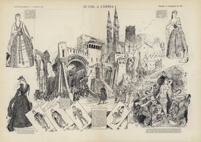 Uitvoering van Jules Massenets opera Le Cid in de Parijse Opera door European School