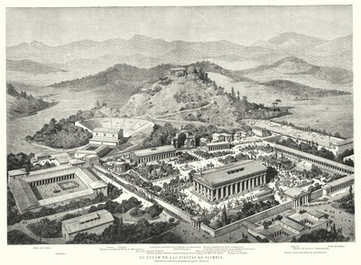 Reconstructie van het oude Olympia, Griekenland door European School