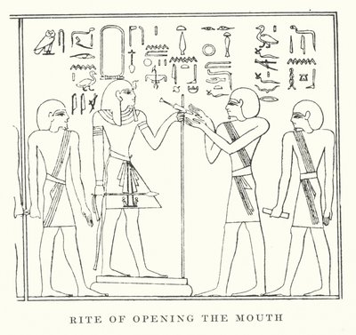 Rite van het openen van de mond (litho) door European School