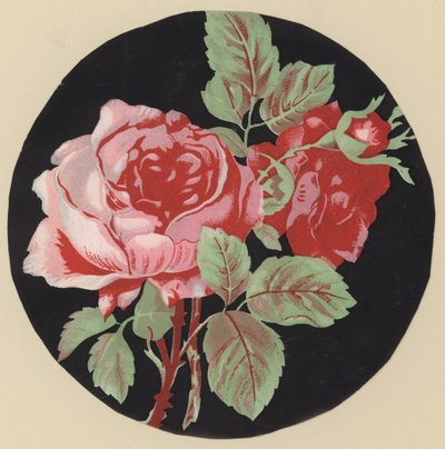 Roze (kleurenlitho) door European School