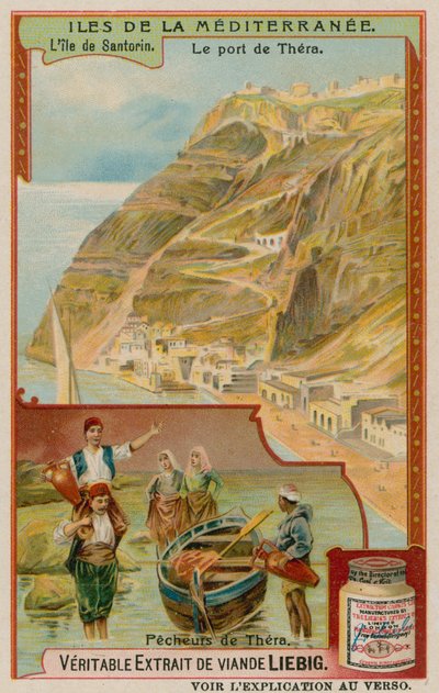 Santorini: De haven en vissers van Thira door European School