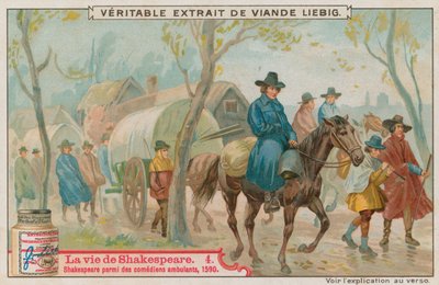 Shakespeare met rondreizende acteurs, 1590 door European School
