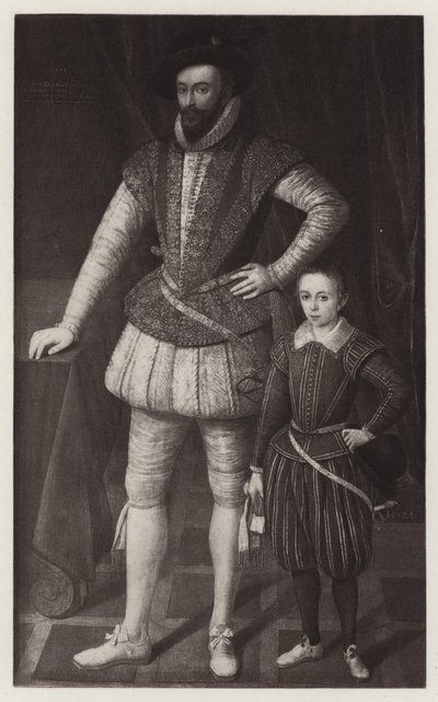 Sir Walter Raleigh en zijn zoon door European School
