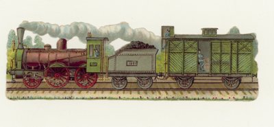 Stoomtrein (chromolitho) door European School