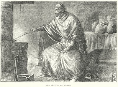 De raffineerder van zilver (gravure) door European School