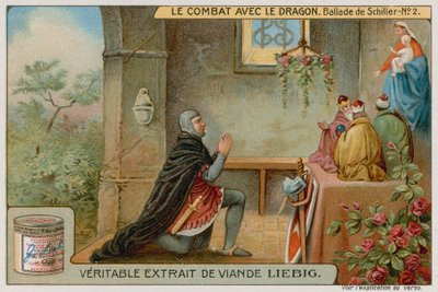 De ridder bidt in een kapel door European School