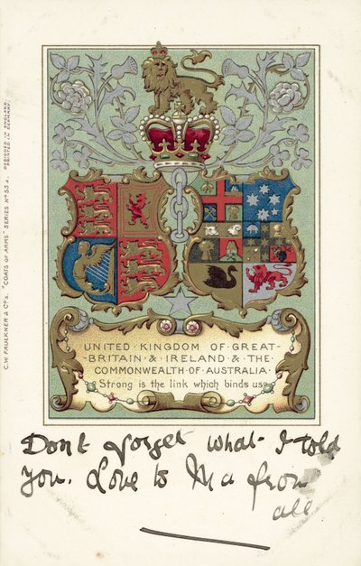 Verenigd Koninkrijk van Groot-Brittannië en Ierland en het Gemenebest Australië (kleurenlitho) door European School