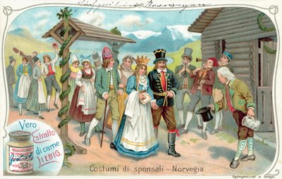 Huwelijksprocessie in Noorwegen door European School