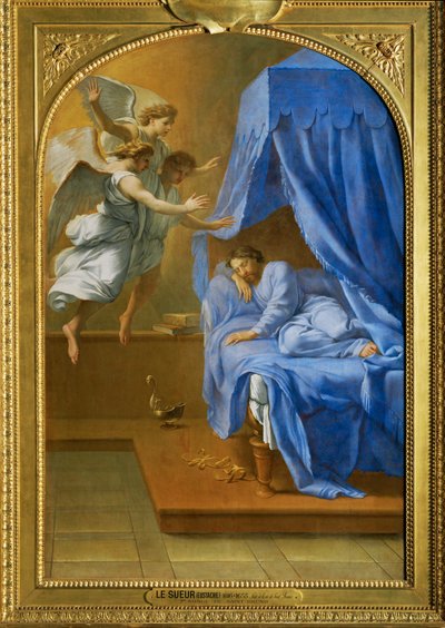De droom van Sint Bruno ... door Eustache (studio of) Le Sueur