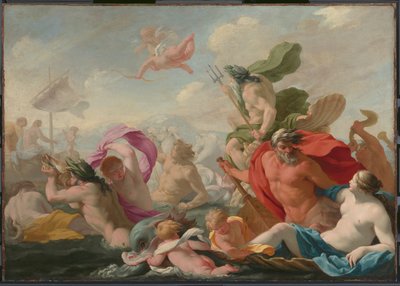 Zeegoden brengen hulde aan de Liefde door Eustache Le Sueur