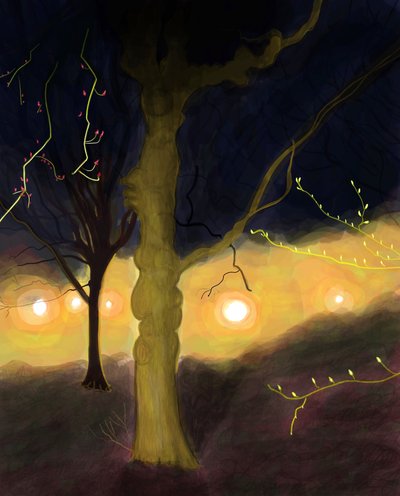 5:20 A.MProspect Park, Brooklyn (digitale kunst) door Evan Sklar