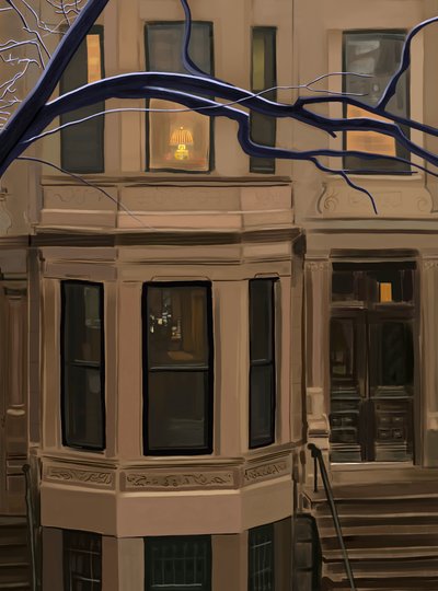 589 Seventh Street. Brooklyn (digitale kunst) door Evan Sklar