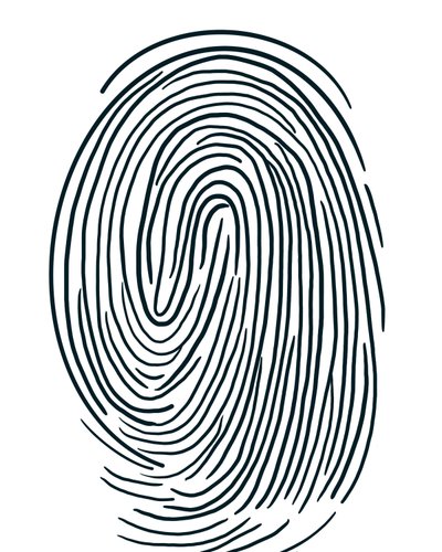 Tekening van een vingerafdruk Brooklyn (digitale kunst) door Evan Sklar