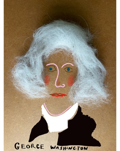 George Washington (collagetekening) door Evan Sklar