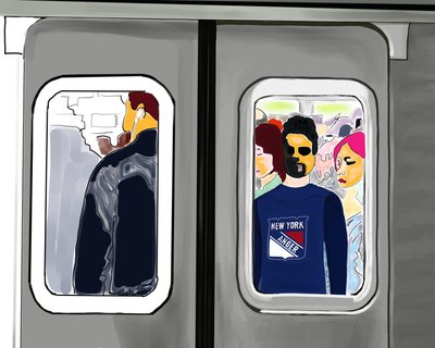 New York woede (digitale kunst) door Evan Sklar