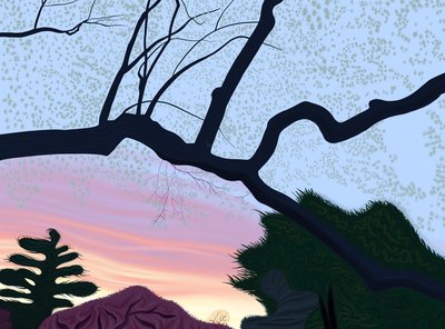 Lente, Prospect Park, 2025 (digitale kunst) door Evan Sklar