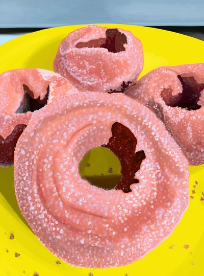 donuts met kaneel en suiker (digitale kunst) door Evan Sklar