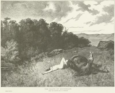 De dood van Brunehaut door Evariste Vital Luminais