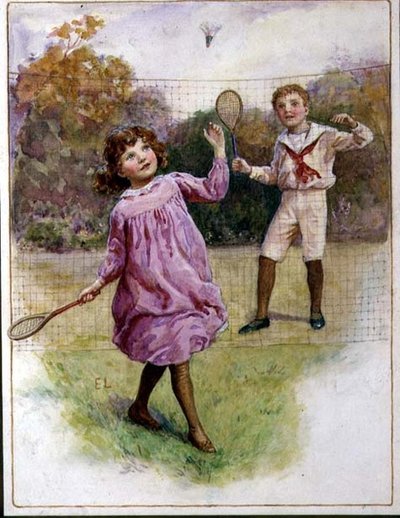 Een spelletje pluimbal door Eveline Lance