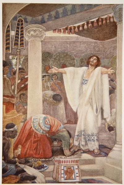 Daniel interpreteert de droom van Nebukadnezar, illustratie uit 
