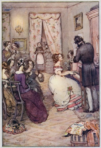 Illustratie voor Cranford door Mrs Gaskell door Evelyn Paul