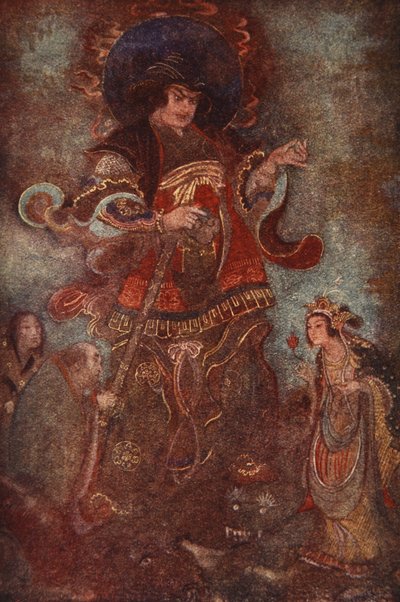 Susa-no-o en Kushi-nada-hime, illustratie uit 