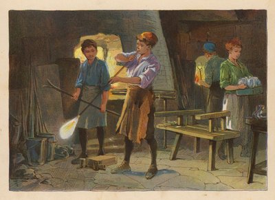 Kleine Werkers: Glasblazen door Evelyn Stuart Hardy
