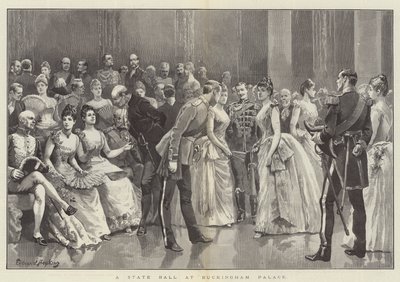 Een staatsbal in Buckingham Palace door Everard Hopkins
