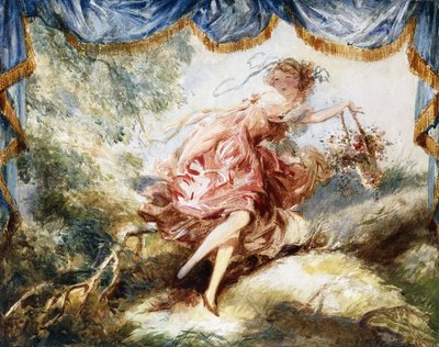 Franse Maagd door Everett Shinn