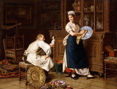 Lenteschoonmaak, 1876 door Evert Jan Boks