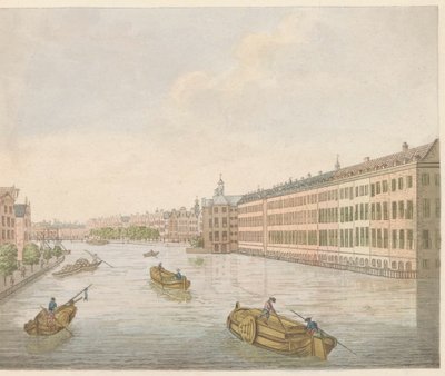 Gezicht op de Binnen-Amstel, ca. 1810-1813 door Evert Maaskamp