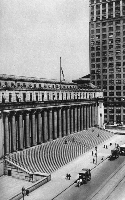 James Farley Postkantoor gebouw, New York City, VS, jaren 1930 door Ewing Galloway