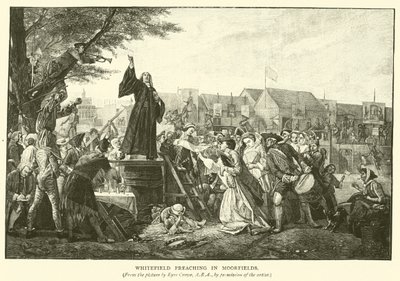 Whitefield die predikt in Moorfields door Eyre Crowe