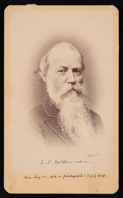 Portret van Samuel Stehman Haldeman door FA Wenderoth and Co