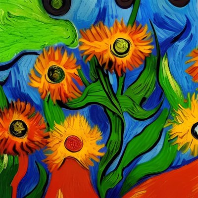 Impressionistische bloemen door F. Abderrahim