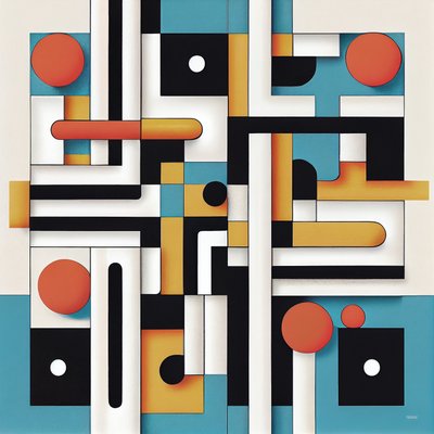 Canvas wanddecoratie in een minimalistische en postmoderne interieurstijl door F. Abderrahim
