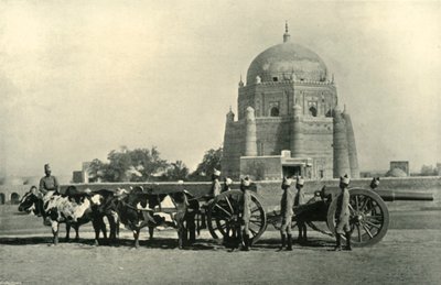 Indiase Garnizoen Artillerie met Zware Batterij 40-pr. M.L. Uitrusting - Oefenorde Khaki, 1901 door F. Bremner