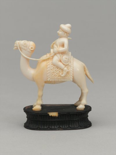 Zwarte paard, schaakstuk, India, circa 1820 door F. Ernest Jackson