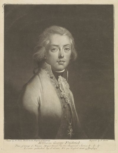 Portret van Frederik, prins van Oranje-Nassau door F. Green