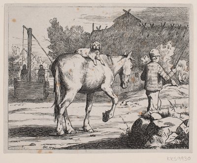 Illustratie bij een gedicht van P. Hansen door F. Hendriksen