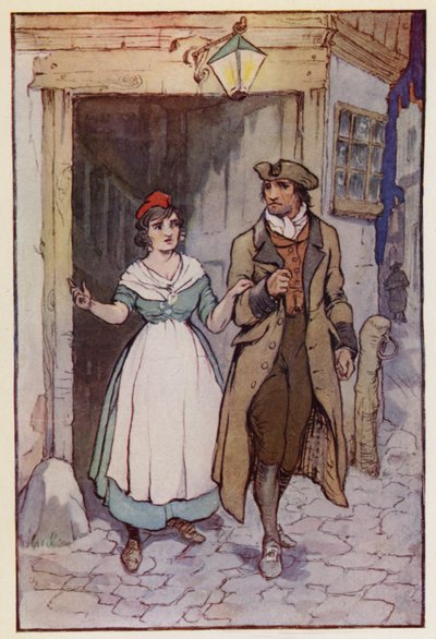 Illustratie voor Een verhaal over twee steden door Charles Dickens door F. M. B. Blaikie