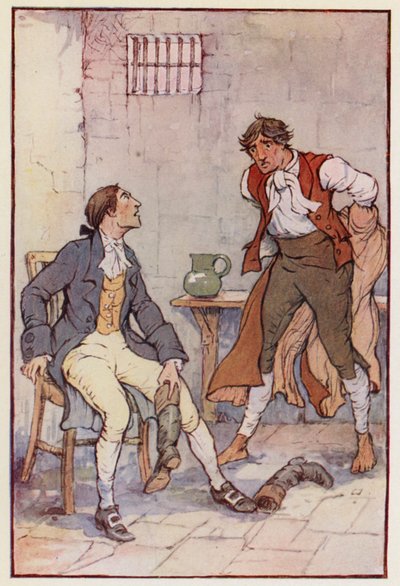 Illustratie voor Een verhaal over twee steden door Charles Dickens door F. M. B. Blaikie