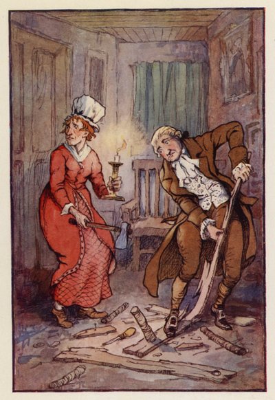 Illustratie voor A Tale of Two Cities door Charles Dickens door F. M. B. Blaikie
