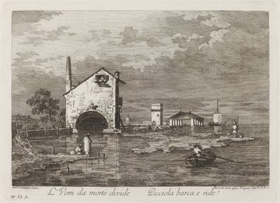 De man die de dood verdeelt... door Fabio Berardi after Canaletto