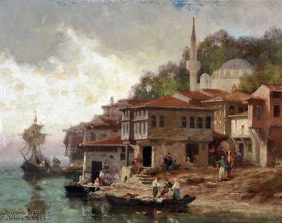 Constantinopel, rand van de Bosporus, Aziatische kust door Fabius Brest