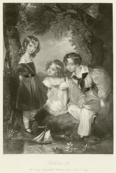 Kinderen van Lady Elizabeth en Charles Scrase Dickens door Fanny Corbaux