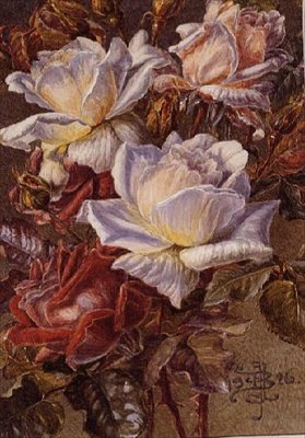 Een bos rozen door Fanny Jane Bayfield