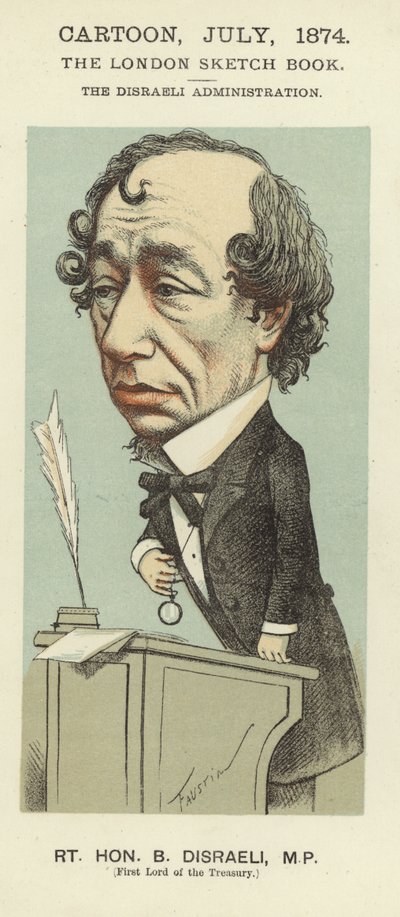 Karikatuur van Benjamin Disraeli door Faustin