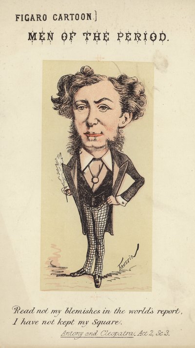 Figuur van een man die een ganzenveer vasthoudt door Faustin