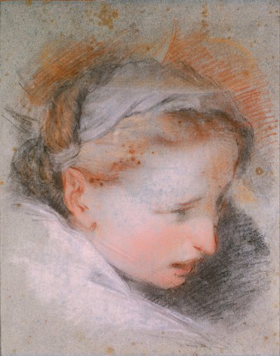 Hoofd van een vrouw door Federico Barocci